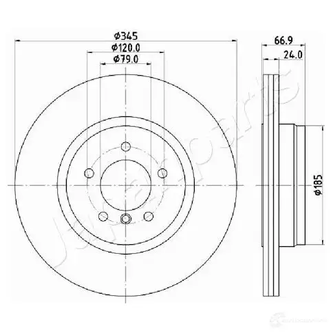 Тормозной диск JAPANPARTS dp0122 X831F Z5 1437516197