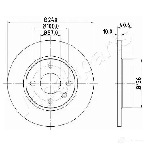 Тормозной диск JAPANPARTS HX6 0H6Y dp0405 1437487623