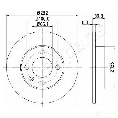 Тормозной диск JAPANPARTS dp0921 RRE 8Q 1437487576