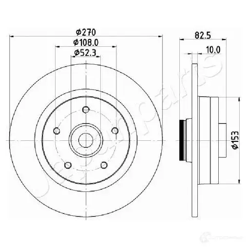 Тормозной диск JAPANPARTS F6AL JQ 1437516178 dp0710 изображение 0