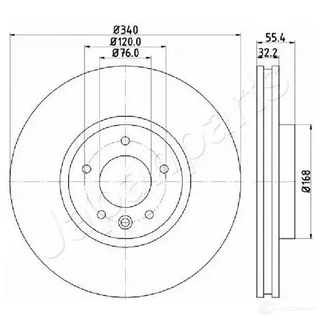Тормозной диск JAPANPARTS di0954 0D170 JI 1437516156