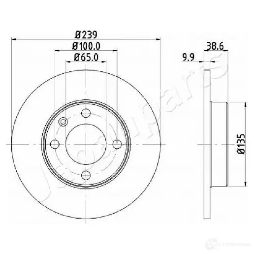 Тормозной диск JAPANPARTS NNCZ 4 1437487968 di0937