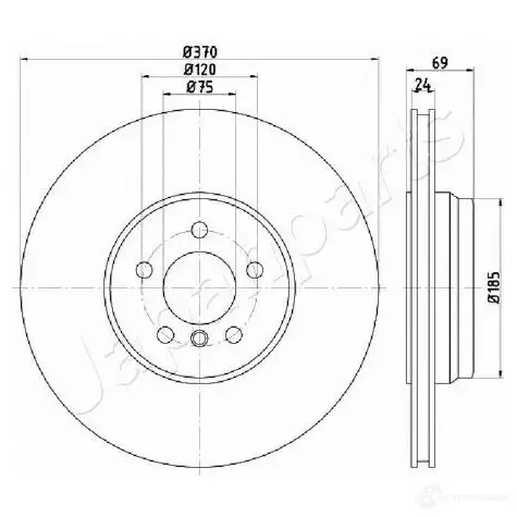 Тормозной диск JAPANPARTS dp0125 1437516025 OPQO U1R изображение 0