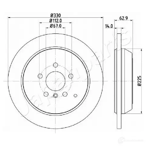 Тормозной диск JAPANPARTS 8 AFNZ9T 1437516029 dp0524