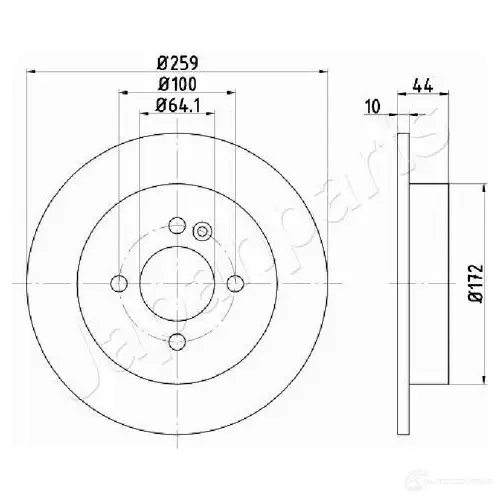 Тормозной диск JAPANPARTS C HO3Q dp0132 1437487920