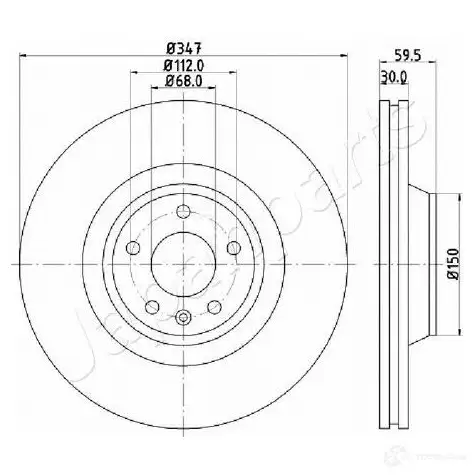 Тормозной диск JAPANPARTS 1437515992 di0925 ZCO1X K