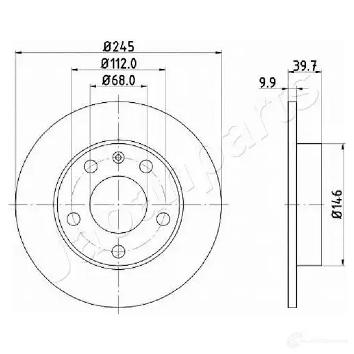 Тормозной диск JAPANPARTS J69C Z 1437488199 dp0929 изображение 0