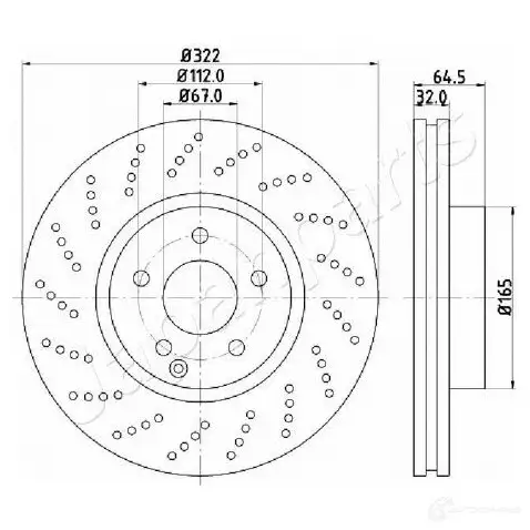 Тормозной диск JAPANPARTS I SNNIKM 1437515793 di0520