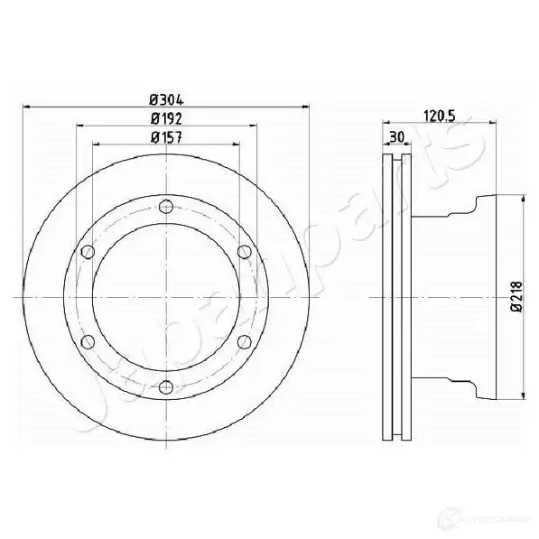 Тормозной диск JAPANPARTS dp0529 1437515592 M 07QYKX