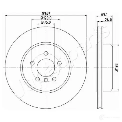 Тормозной диск JAPANPARTS DRDKM N4 1437515574 dp0124