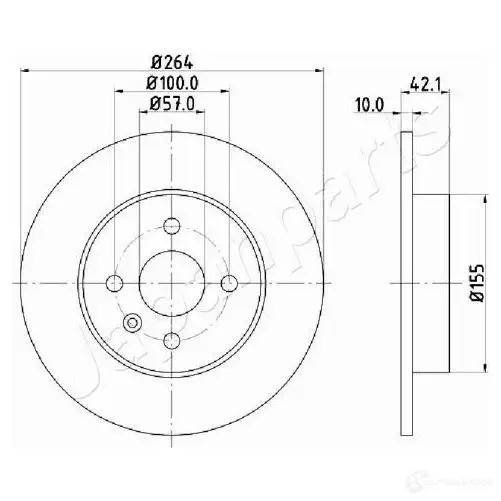 Тормозной диск JAPANPARTS GR OIL8 1437489158 dp0407 изображение 0