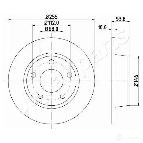 Тормозной диск JAPANPARTS dp0914 G55Q 3 1437488841