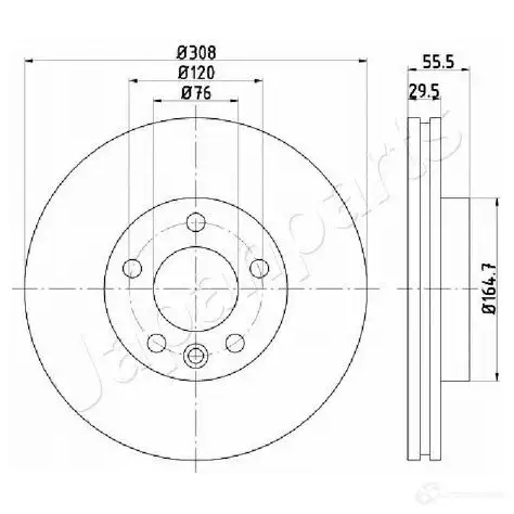 Тормозной диск JAPANPARTS 1437515408 TY A06B di0953