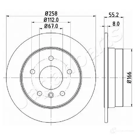 Тормозной диск JAPANPARTS dp0500 4K3B KA 1437489156