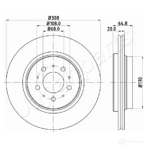 Тормозной диск JAPANPARTS 1481903 YCS Q1 dpk03 8033001049336 изображение 1