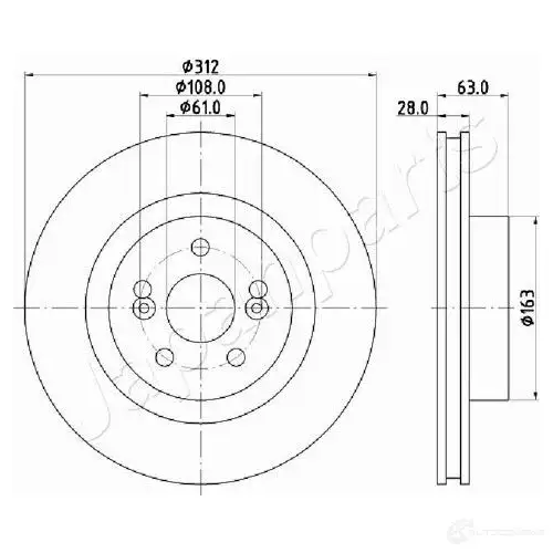 Тормозной диск JAPANPARTS di0701 1437515375 6LNM CIA