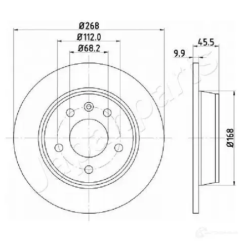 Тормозной диск JAPANPARTS DUAO Q dp0306 1437489133 изображение 0