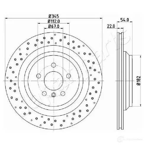 Тормозной диск JAPANPARTS 1437515153 L9CKW7 7 dp0520