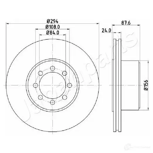 Тормозной диск JAPANPARTS OJL PK dp0228 1437514997
