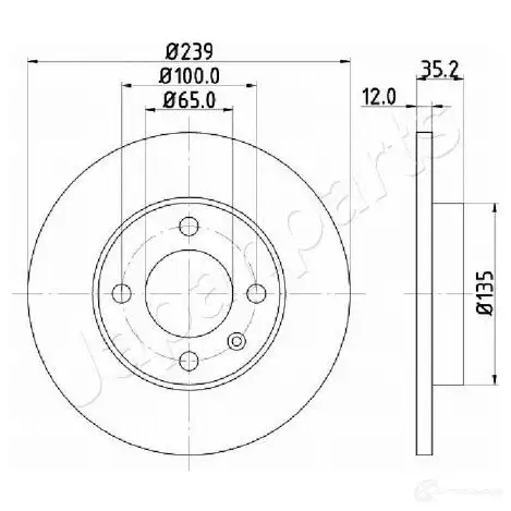 Тормозной диск JAPANPARTS di0938 TC F1O 1437489413