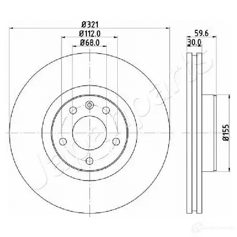 Тормозной диск JAPANPARTS 1424961782 di2049 8052553203928 ZQRD G - Изображение 1