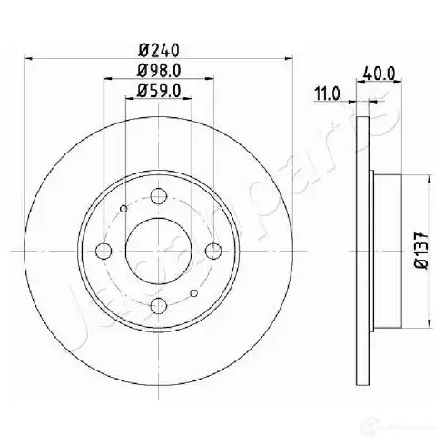 Тормозной диск JAPANPARTS dp0200 VRISG 8 1437510104 изображение 0