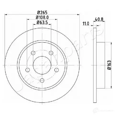 Тормозной диск JAPANPARTS 886Y XL1 1437510285 dp0300