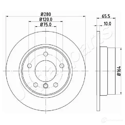 Тормозной диск JAPANPARTS RM8 GB dp0100 1437510250