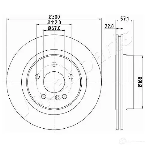 Тормозной диск JAPANPARTS dp0510 TB Q3Z 1437514434 изображение 0