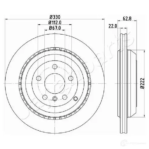 Тормозной диск JAPANPARTS MI BBQL4 dp0519 1437514437 изображение 0