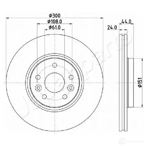 Тормозной диск JAPANPARTS di0706 1 9Q05NP 1437514428