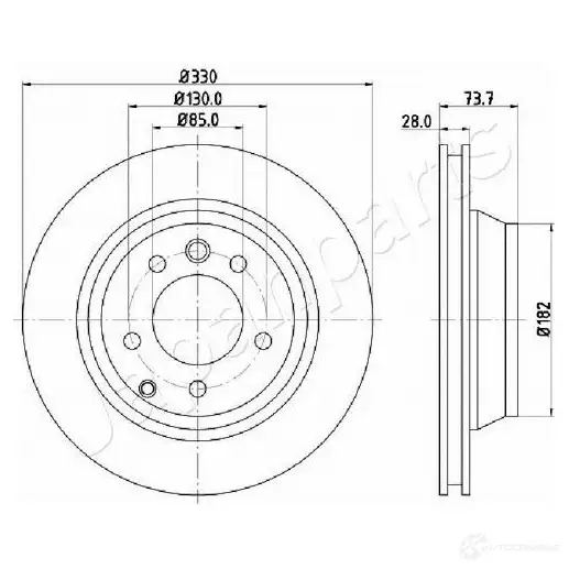 Тормозной диск JAPANPARTS 1437514432 6ELL M dp0918