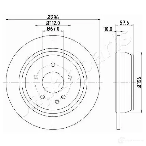 Тормозной диск JAPANPARTS 1437510789 dp0532 KHM7 47 изображение 0