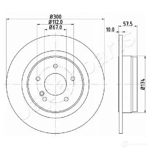 Тормозной диск JAPANPARTS dp0509 1C CL7E 1437510817 изображение 0