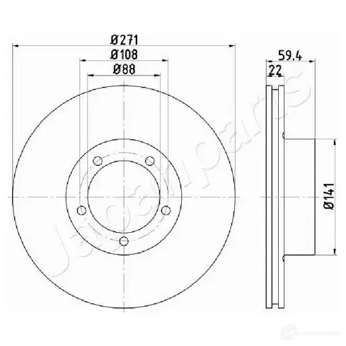 Тормозной диск JAPANPARTS dp0401 SKH PT 1437510797 изображение 0