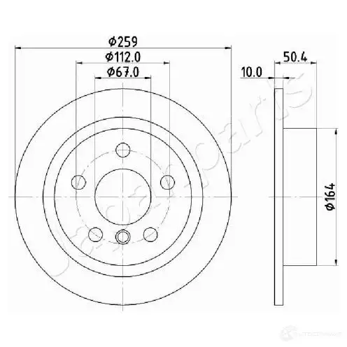 Тормозной диск JAPANPARTS dp0136 T7 CO6 1437510779 изображение 0