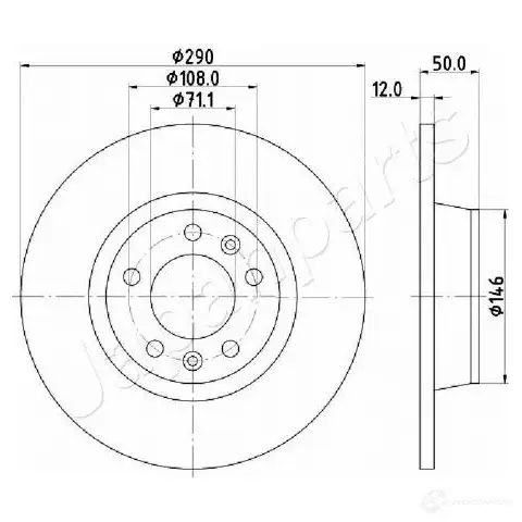 Тормозной диск JAPANPARTS dp0617 ZQ7EA 5B 1437511105