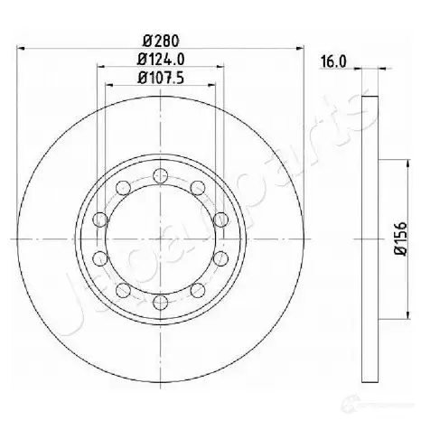Тормозной диск JAPANPARTS 1437510848 Y0 ABQM dp0314