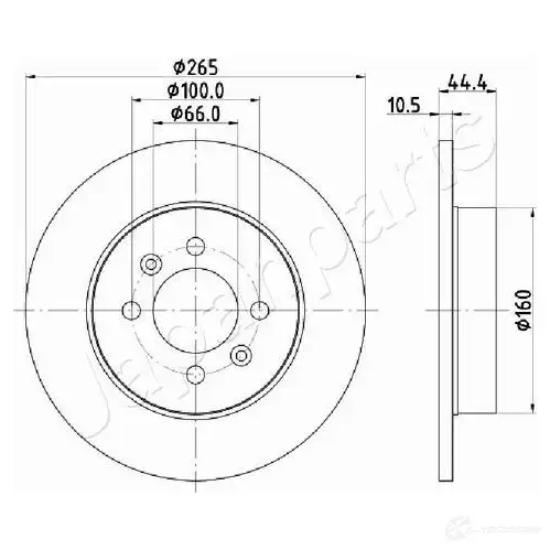 Тормозной диск JAPANPARTS 1437511390 MEGS MH dp0708