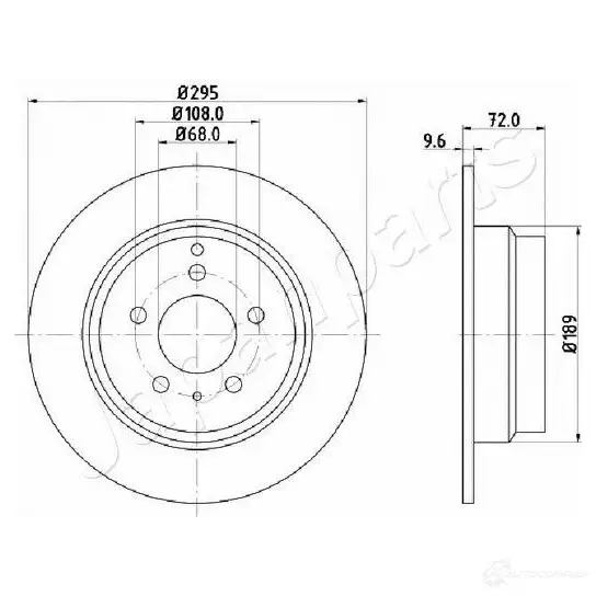 Тормозной диск JAPANPARTS KTTD4C L 1437511407 dp0319