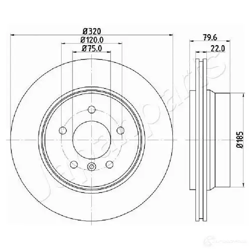 Тормозной диск JAPANPARTS dp0126 0D SDK 1437514089 изображение 0