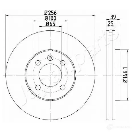 Тормозной диск JAPANPARTS 1437514086 di0951 IW7 67R