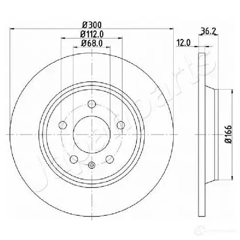Тормозной диск JAPANPARTS dp0909 1437511449 V10 LO изображение 0
