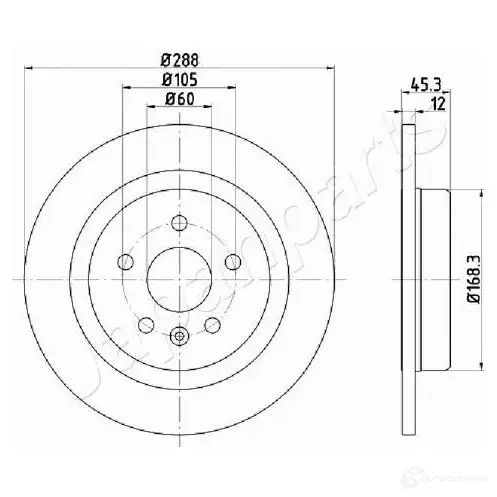 Тормозной диск JAPANPARTS S INOM 1437511445 dp0404 изображение 0