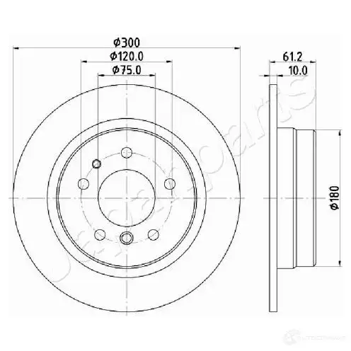 Тормозной диск JAPANPARTS AY F512L 1437511625 dp0117 изображение 0