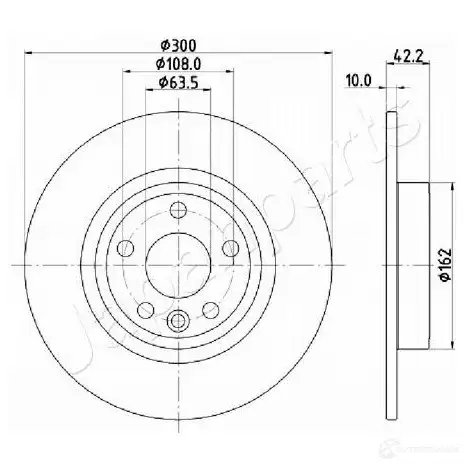 Тормозной диск JAPANPARTS 6H2E MDK 1437510640 dpl10