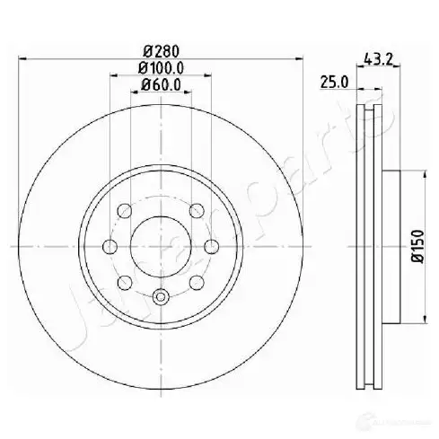 Тормозной диск JAPANPARTS X5BJ C 1437511782 di0422