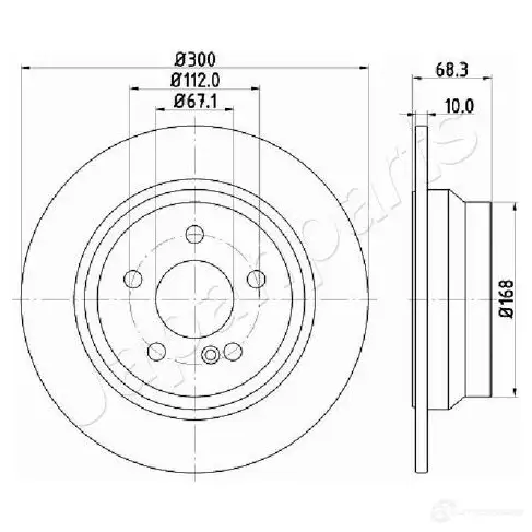 Тормозной диск JAPANPARTS L N6H3S 1437511765 dp0513 изображение 0