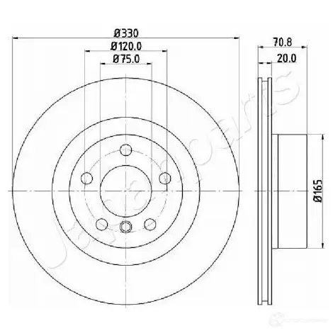 Тормозной диск JAPANPARTS M1E8 R dp0127 1437513439