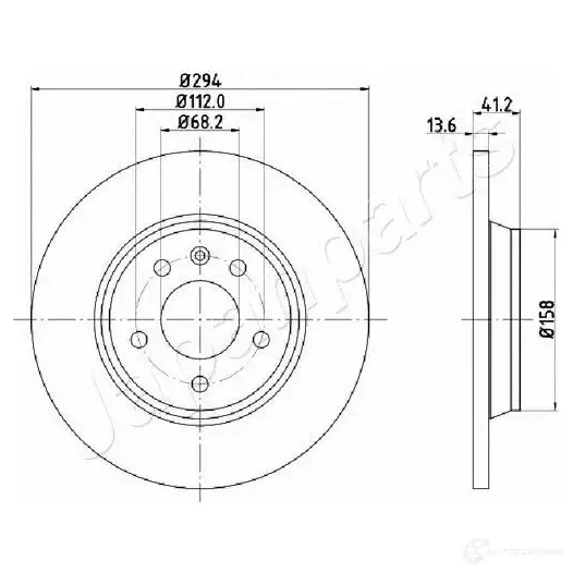 Тормозной диск JAPANPARTS 1437513259 6QH5K FT dp0307